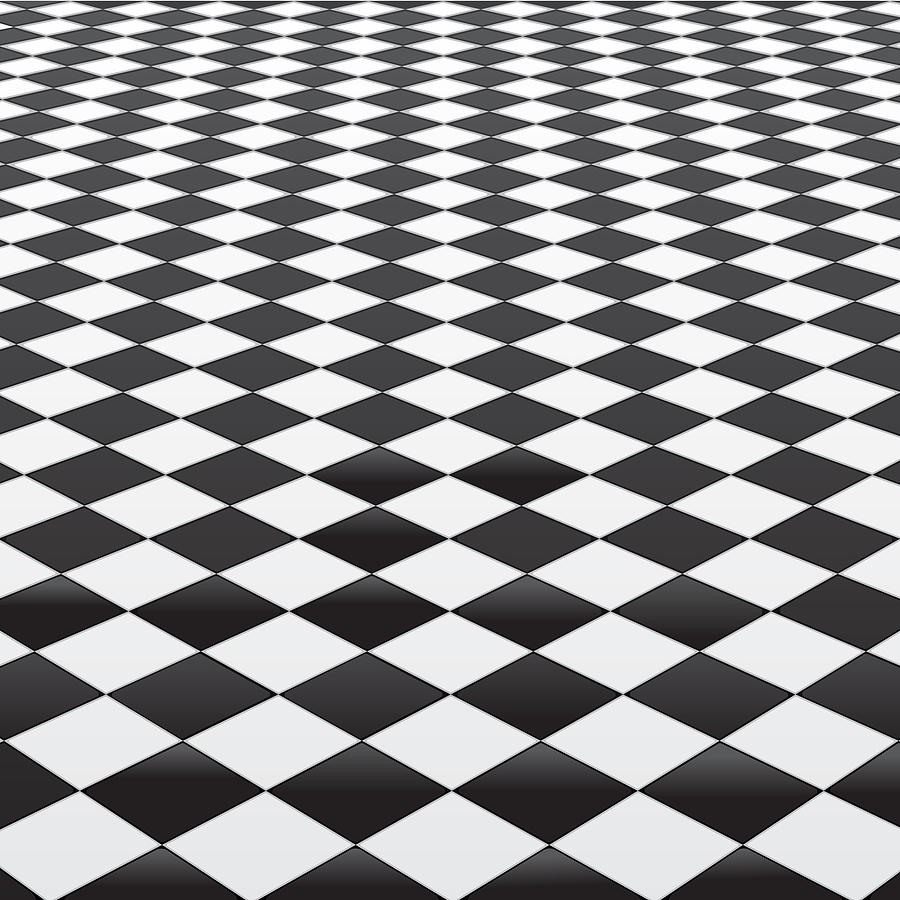 Ceramic Tiles Checkered Square Shining Vector Floor Drawing by Zak00