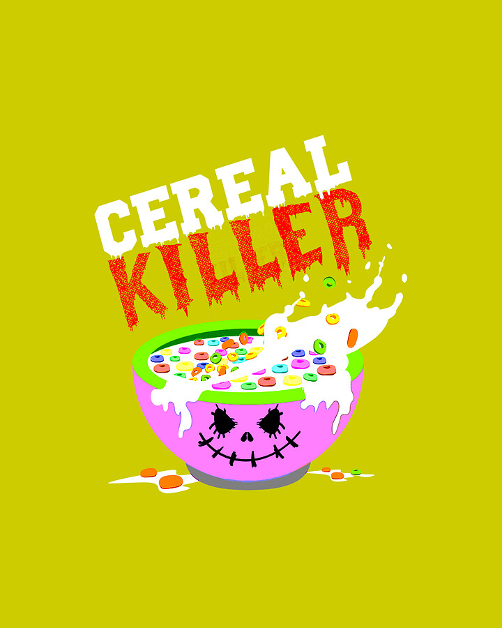 Cereal Killer Costume Funny Halloween Breakfast Cereal Food Pullover