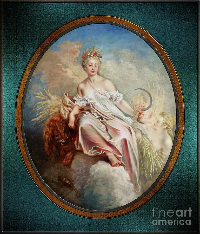 Ceres An Allegory of Summer by Antoine Watteau Remastered Xzendor7 Fine Art Classical Reproductions Painting by Xzendor7