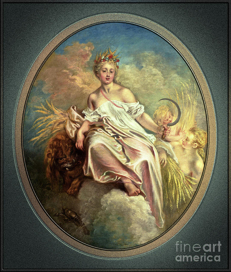 Ceres by Antoine Watteau Old Masters Reproduction Painting by Rolando Burbon