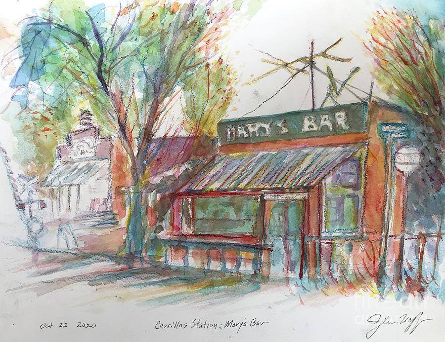 Cerrillos Station Marys Bar Painting by Glen Neff