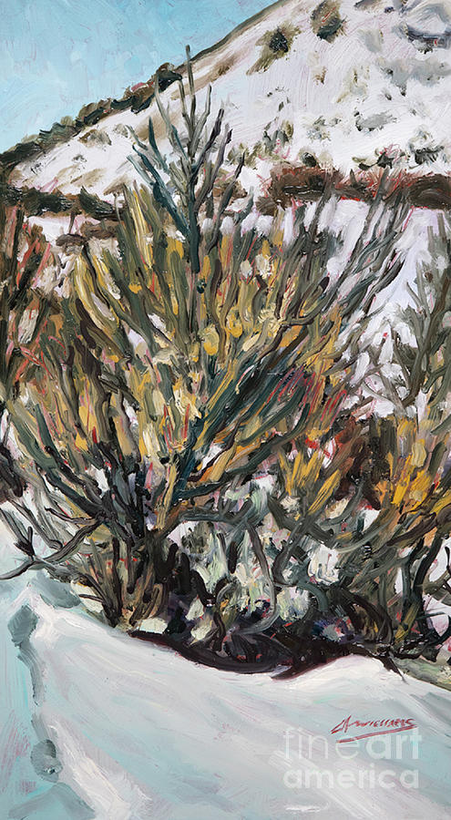 Cerro Summit Tree - LWCSU Painting by Lewis Williams OFS