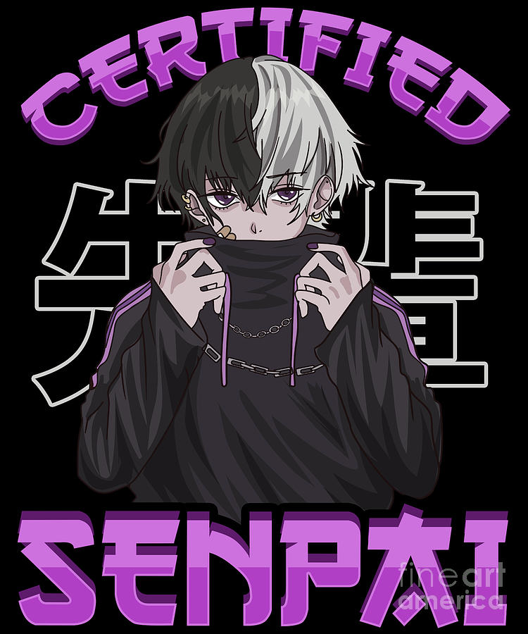 Certified Senpai Anime Otaku Manga Japanese Digital Art by The Perfect ...