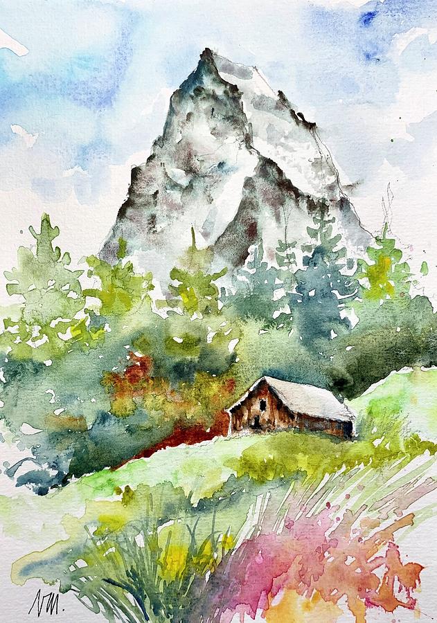 Cervin Mount, Matterhorn, Zermatt Switzerland landscape Painting by ...