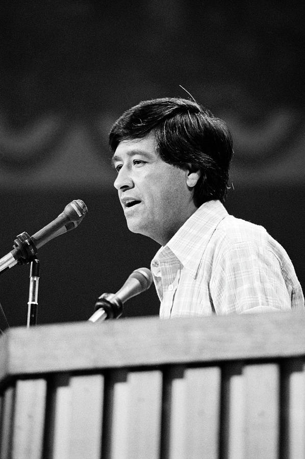 Cesar Chavez Speaking At The DNC - NYC 1976 Photograph by War Is Hell Store