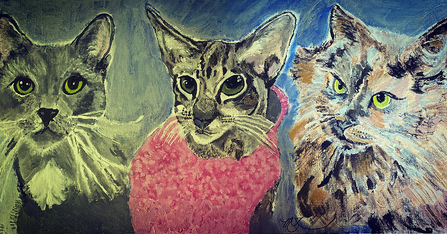 Exotic Cats Painting by Melody Fowler
