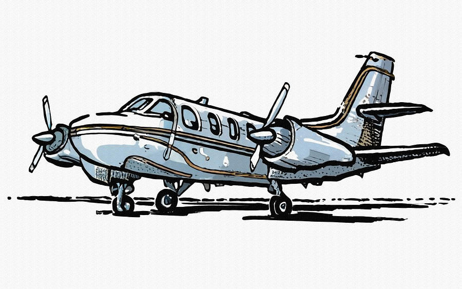 Cessna 210 Private Jet Passenger Airplane Cessna Drawing by Lowell