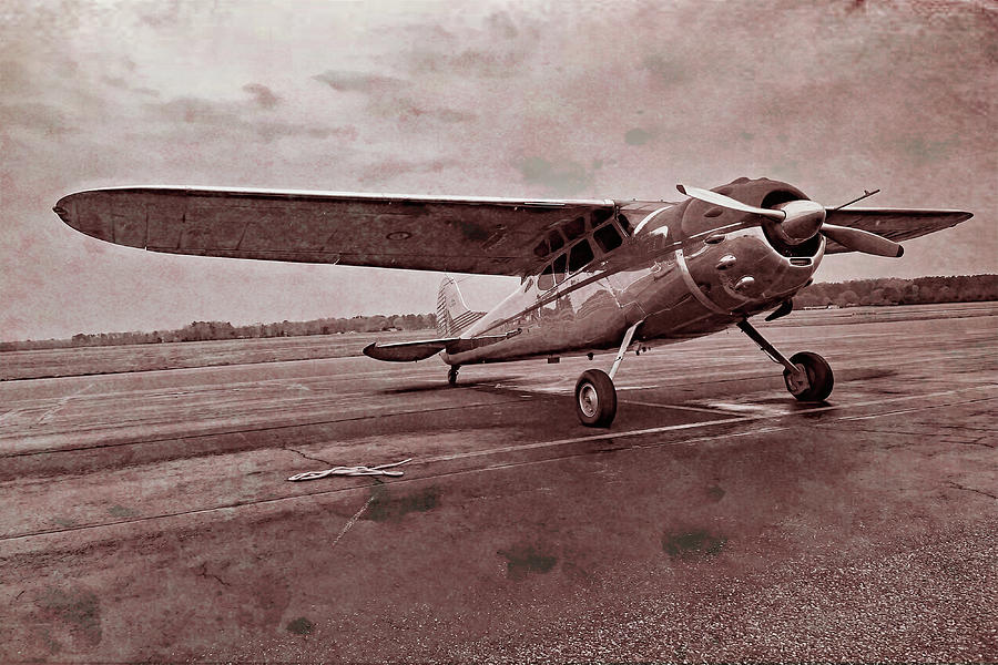Cessna Businessliner C-195 Airplane Vintage Photo Photograph by Bill Swartwout