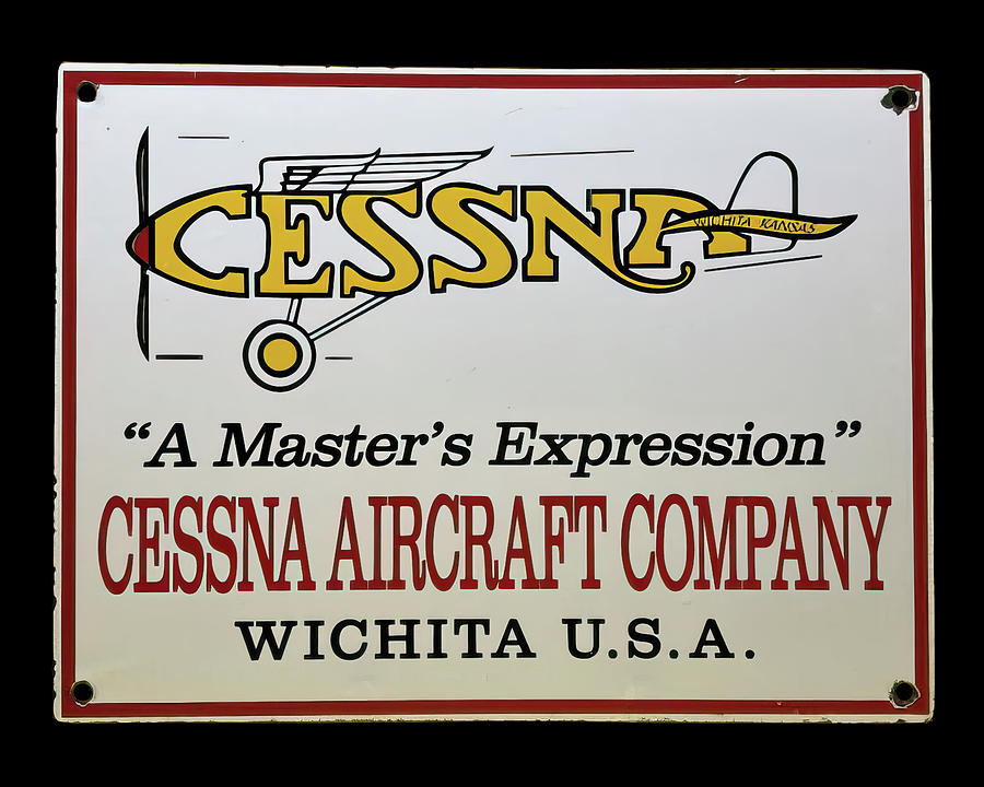 Cessna Vintage aircraft sign Photograph by Flees Photos