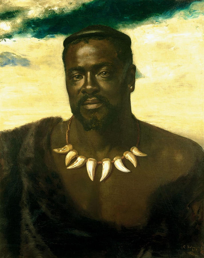 Cetshwayo - King of the Zulus - Carl Rudolph Sohn Painting by War Is ...