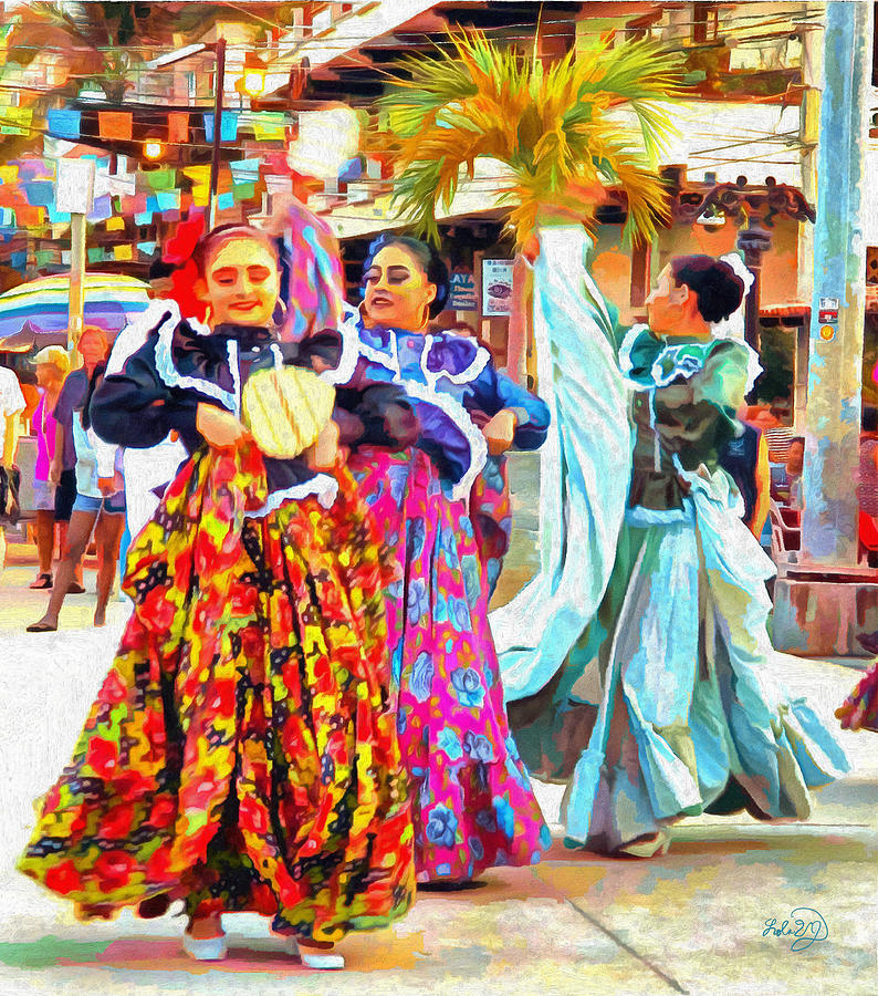 Dancers Painting - Ceviche Mexican Festival Dancers 2549 by Lola Villalobos
