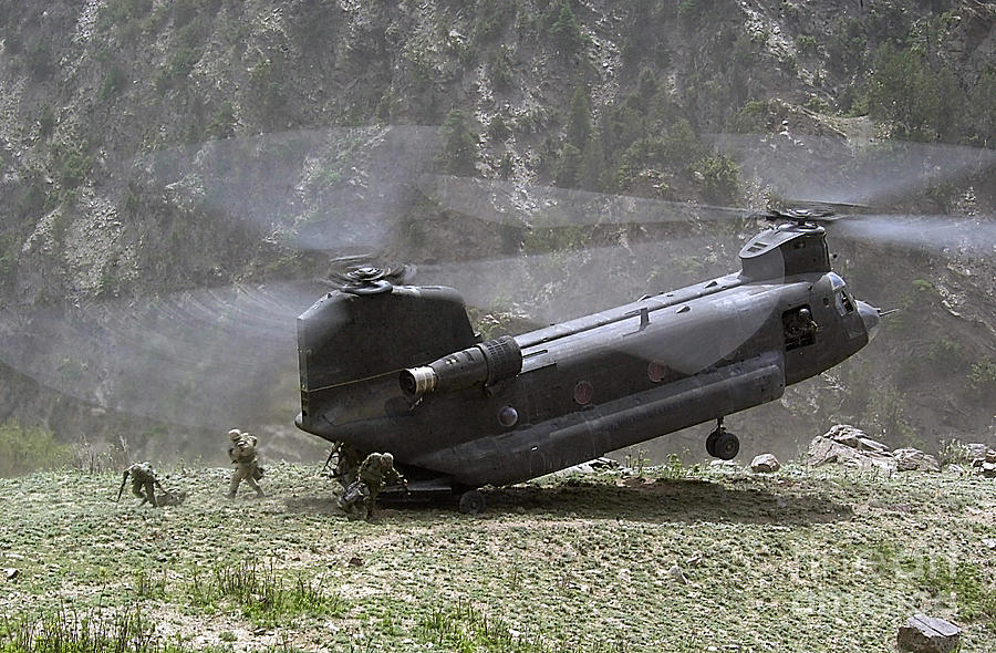 Helicopter Photograph - Ch-47 Chinook Helicopter, 2002 by Granger