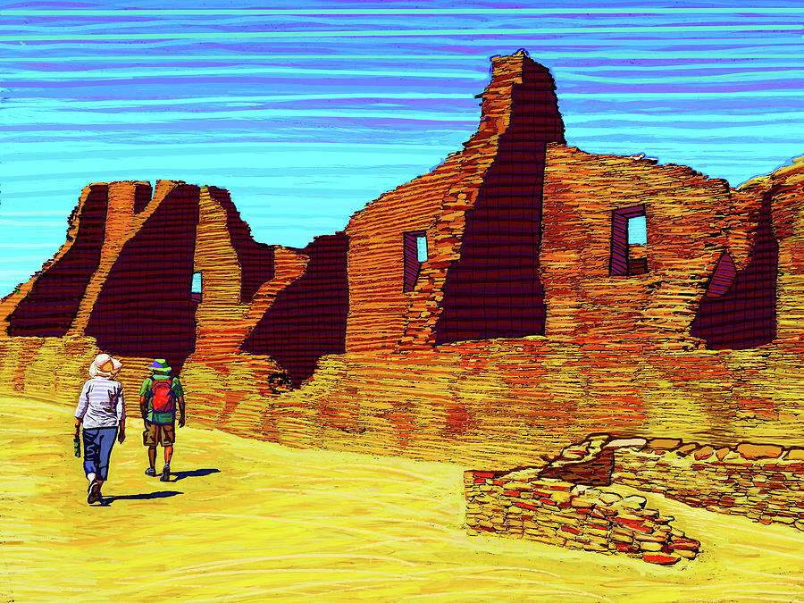 Chaco Visitors Digital Art by Rod Whyte