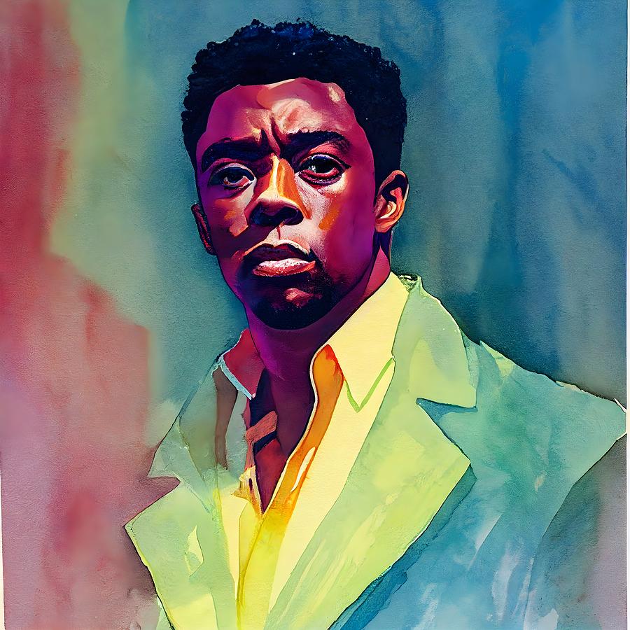 Chadwick Boseman Mixed Media by OnionMarket - - Fine Art America