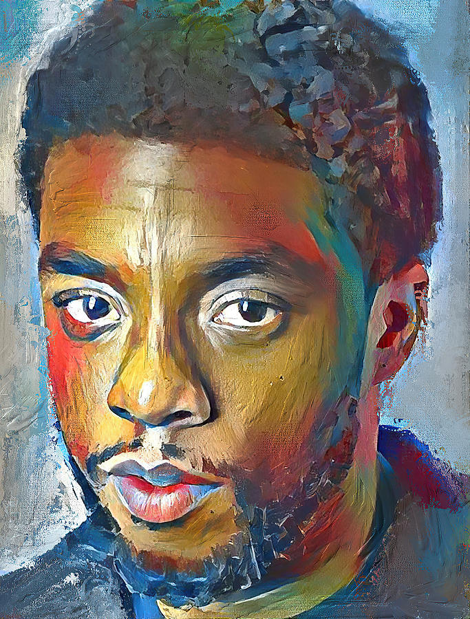 Chadwick Boseman Tribute portrait 2 Digital Art by Yury Malkov - Fine ...