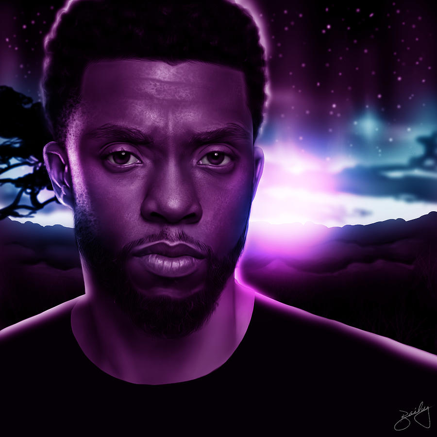 Black Panther Movie Digital Art - Chadwick  by Davonte Bailey