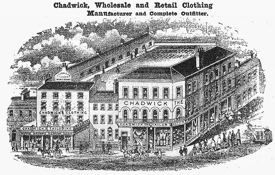 Chadwick, Wholesale And Retail Clothing Manufacturer And Complete Outfitter, Swadford Street, Skipto Drawing by Mick Flynn