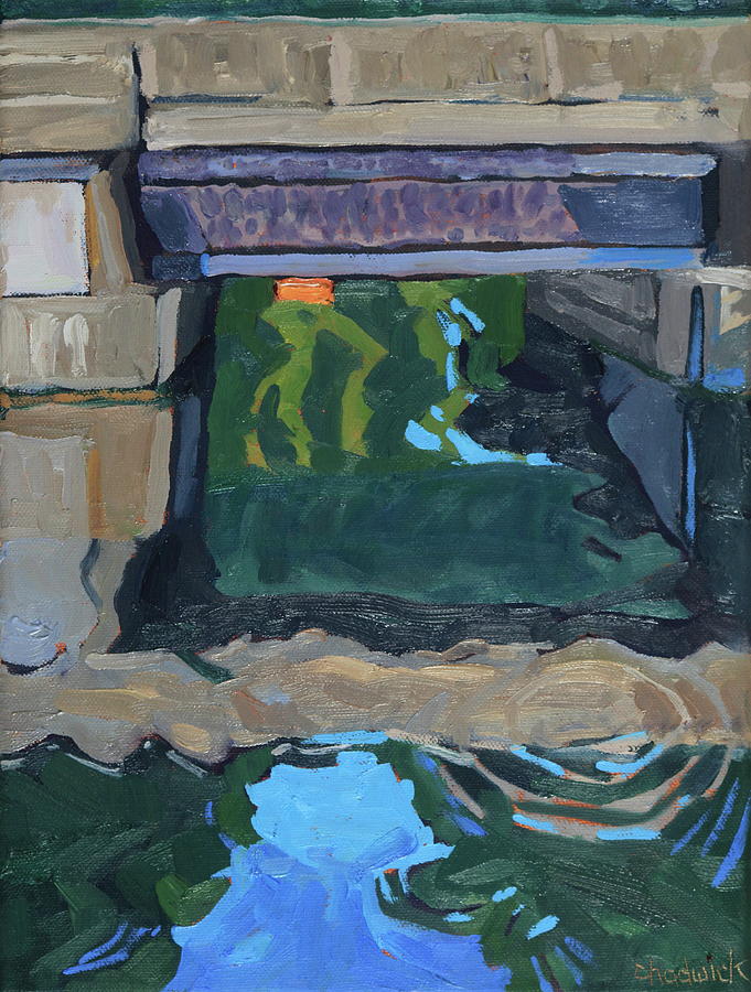Chaffeys Water Under the Bywash Bridge Painting by Phil Chadwick