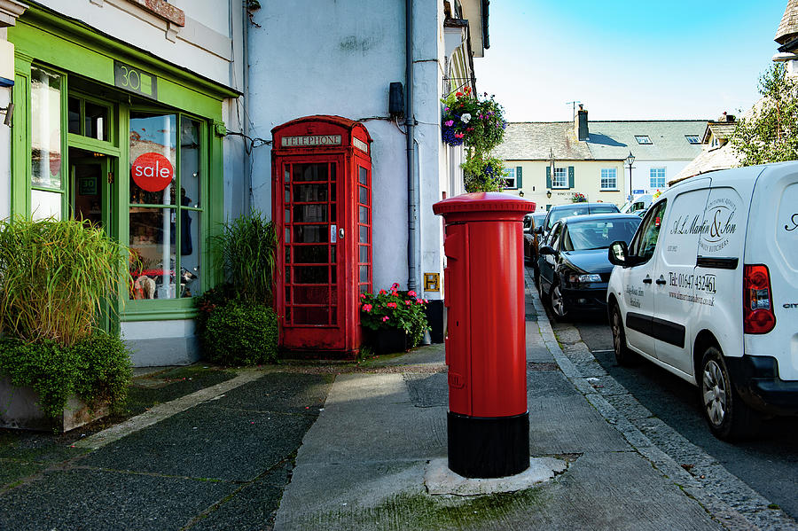 Chagford Red Telephone Box Dartmoor Photograph by Helen Jackson