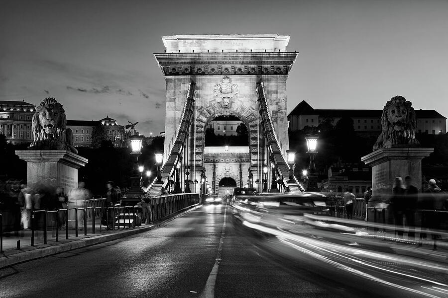 Chain Bridge In Budapest At Dusk Photograph by Artur Bogacki Chain Bridge In Budapest At Dusk Photograph by Artur Bogacki