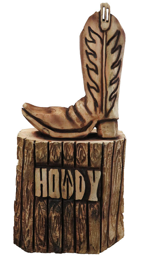 Chainsaw Art - Cowboy Boot Photograph