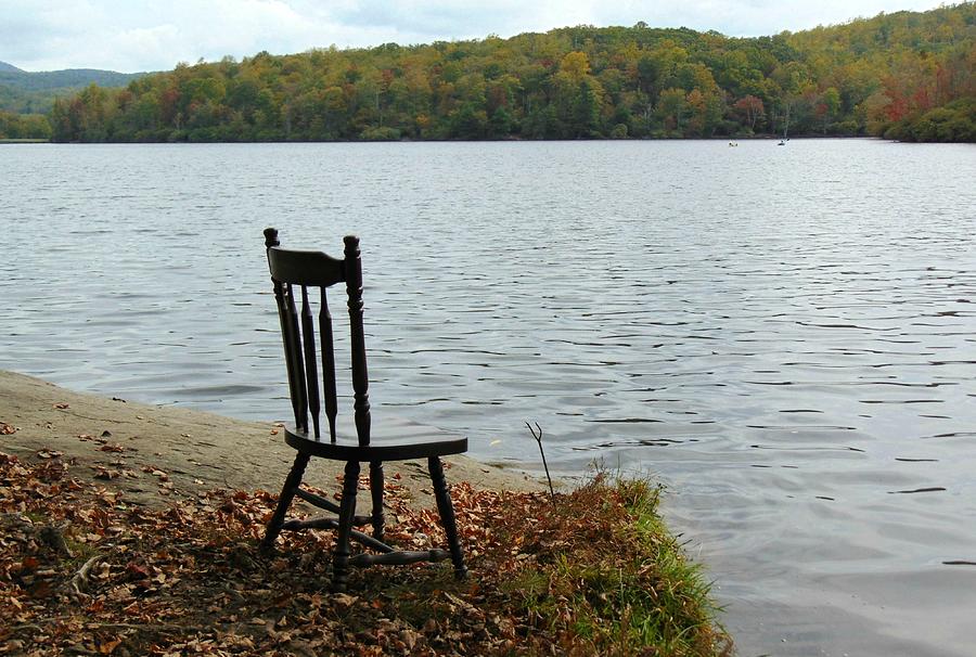 Chair on the Lake Photograph by Vic Montgomery