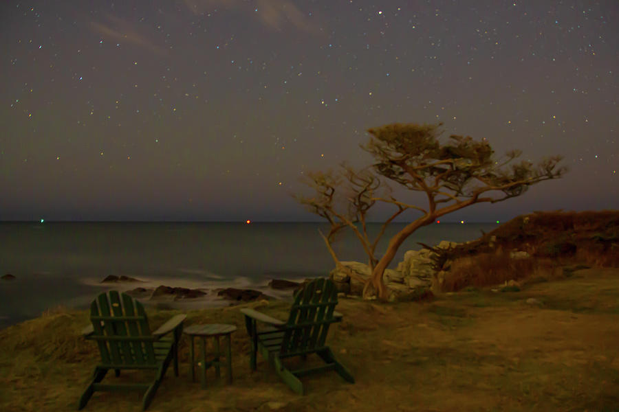 Chairs and Tree at Night Photograph by Jennifer Egan - Fine Art America