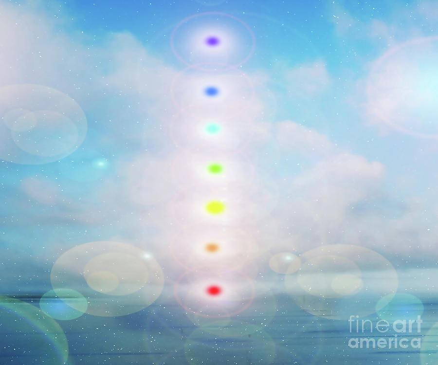 Chakra colors and spirit which manifest spiritual being Digital Art by Timothy OLeary