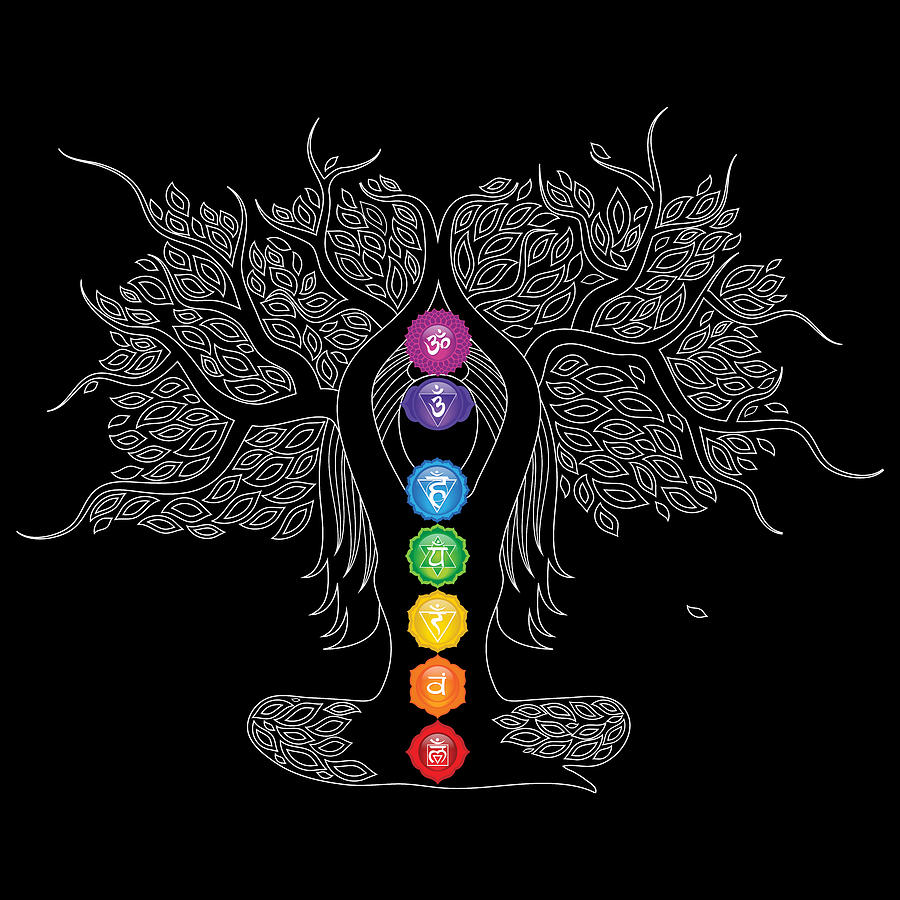 Chakra Lady Tree - WO Digital Art by Serena King