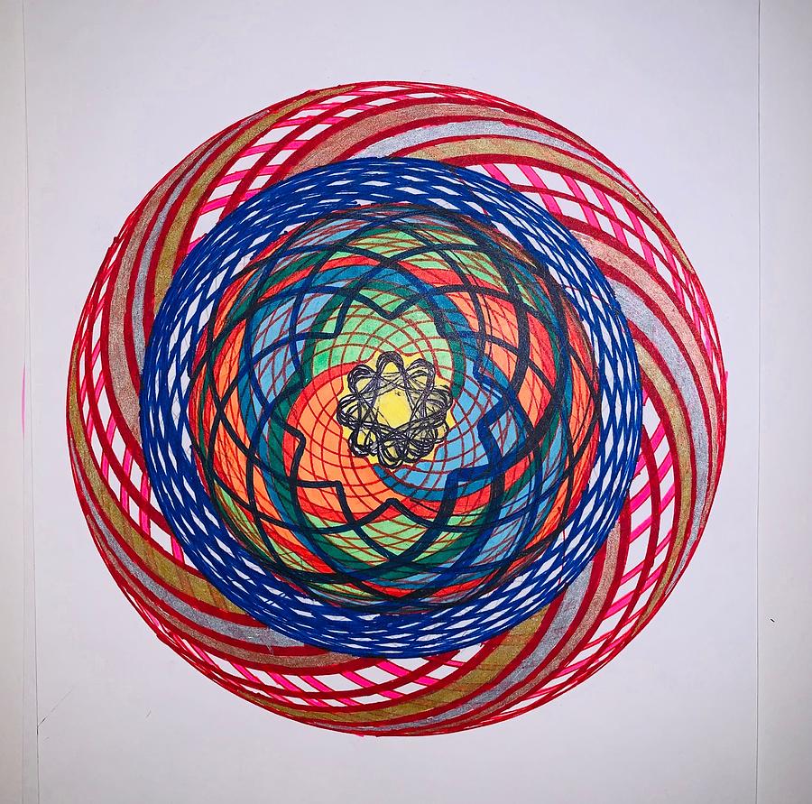 Chakra Series #6 Drawing by Steve Sommers