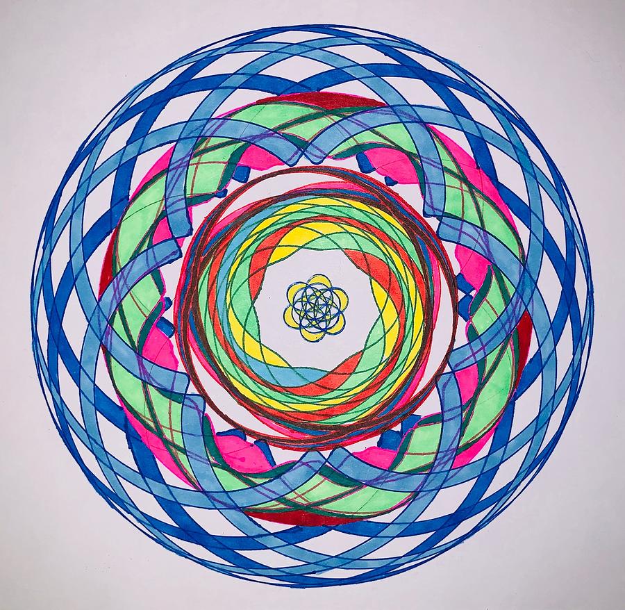 Chakra Series #7 Drawing by Steve Sommers