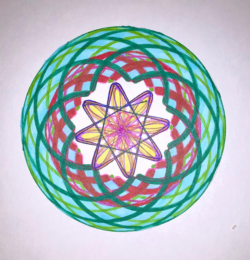 Chakra Series #8 Drawing by Steve Sommers