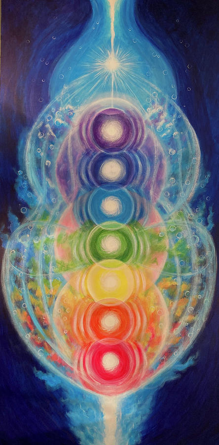 Chakral System Painting by Holly Stone