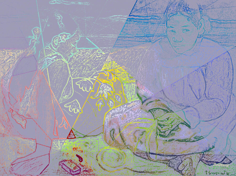 Paul Gauguin Digital Art - Chalkboard by David Bridburg