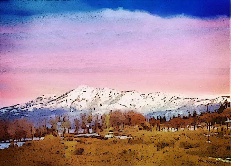 Chama Peak Late Winter Mixed Media by Anastasia Savage Ealy
