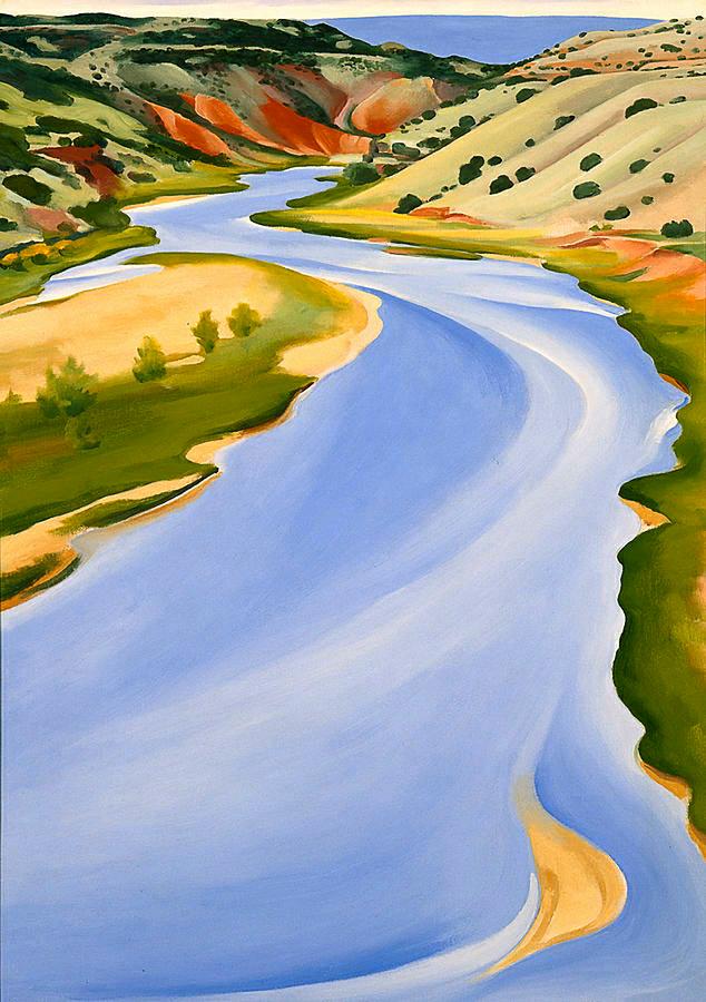 Chama River, Ghost Ranch, New Mexico, 1937 - Georgia O'Keeffe Painting ...