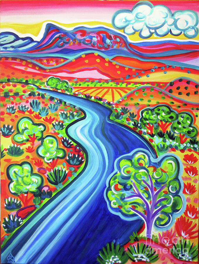 Chama River Tree Painting by Rachel Houseman