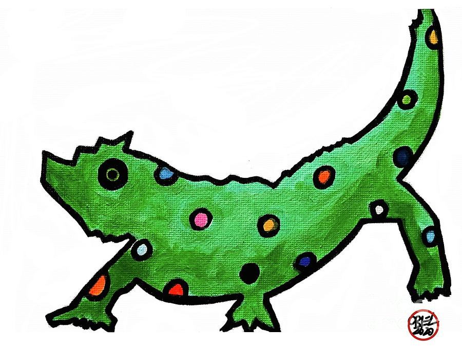 Chameleon  Painting by Oriel Ceballos