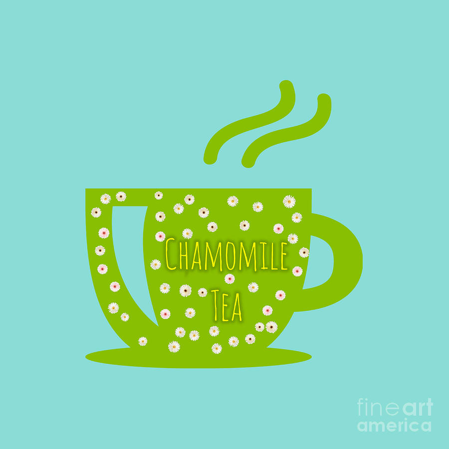 Chamomile Tea Cup Digital Art