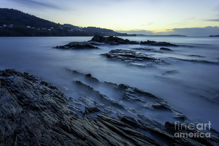 Chamoso Cove Long Exposure at Ares Estuary Pontedeume Galicia Photograph by Pablo Avanzini