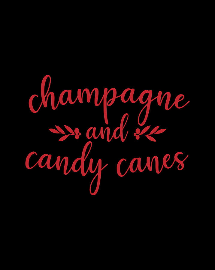 champagne and candy canes shirt