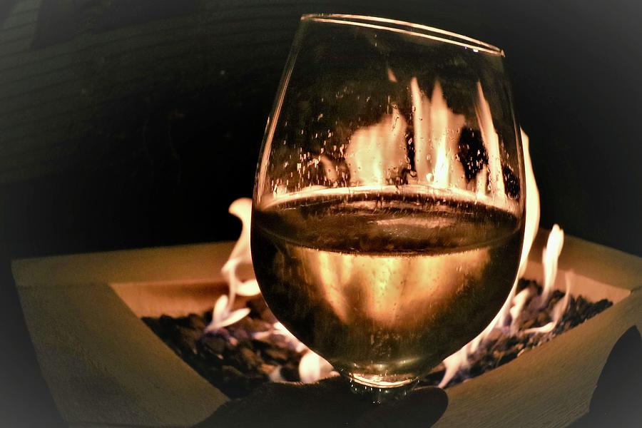 Champagne By The Fire Photograph by William Rockwell