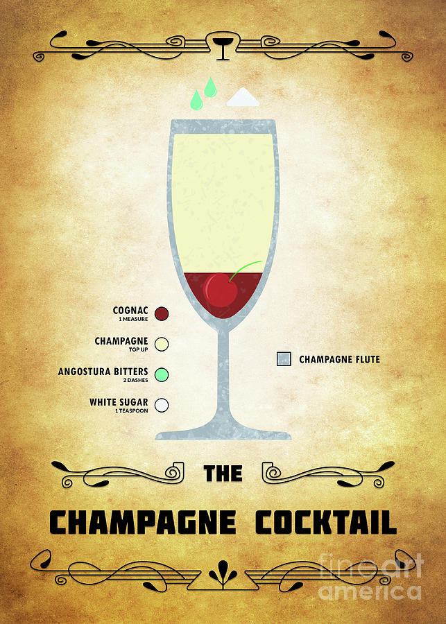Champagne Cocktail - Classic Digital Art by Bo Kev