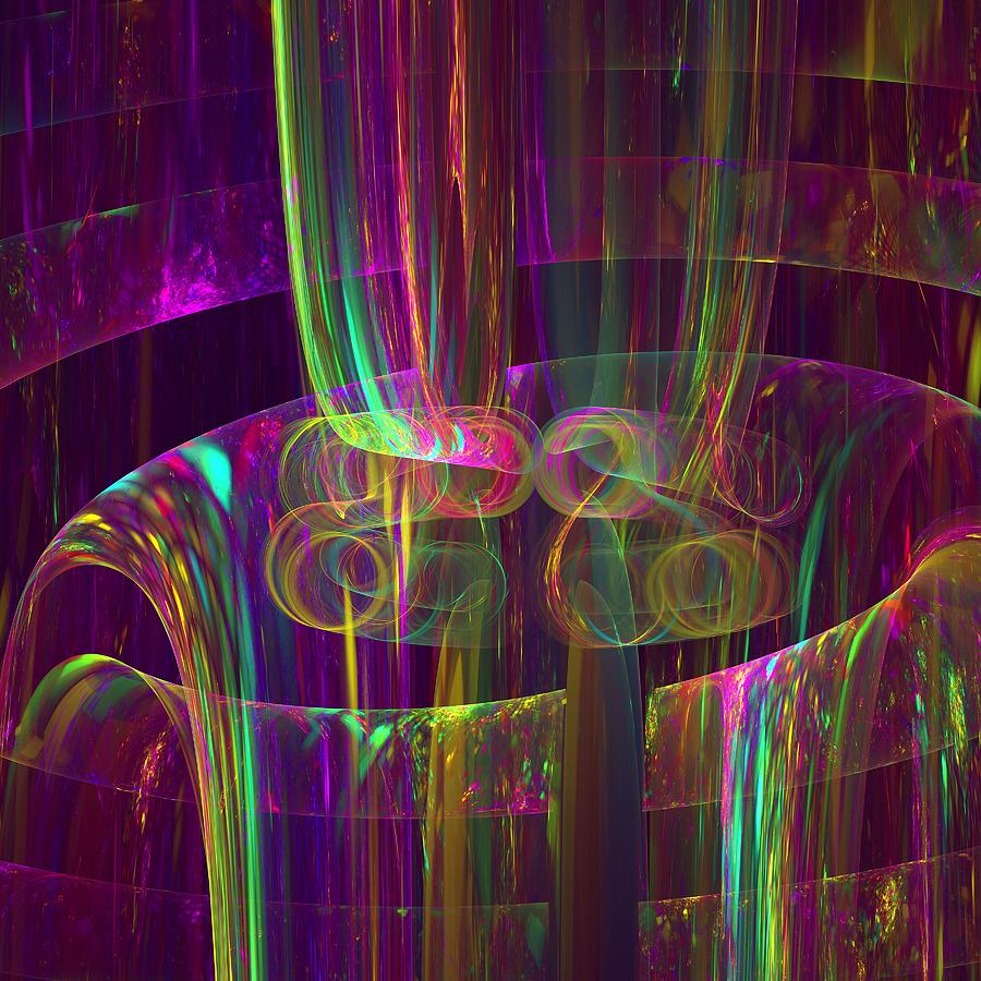 Champagne Digital Fractal Chaotica Design Digital Art by Susanne McGinnis