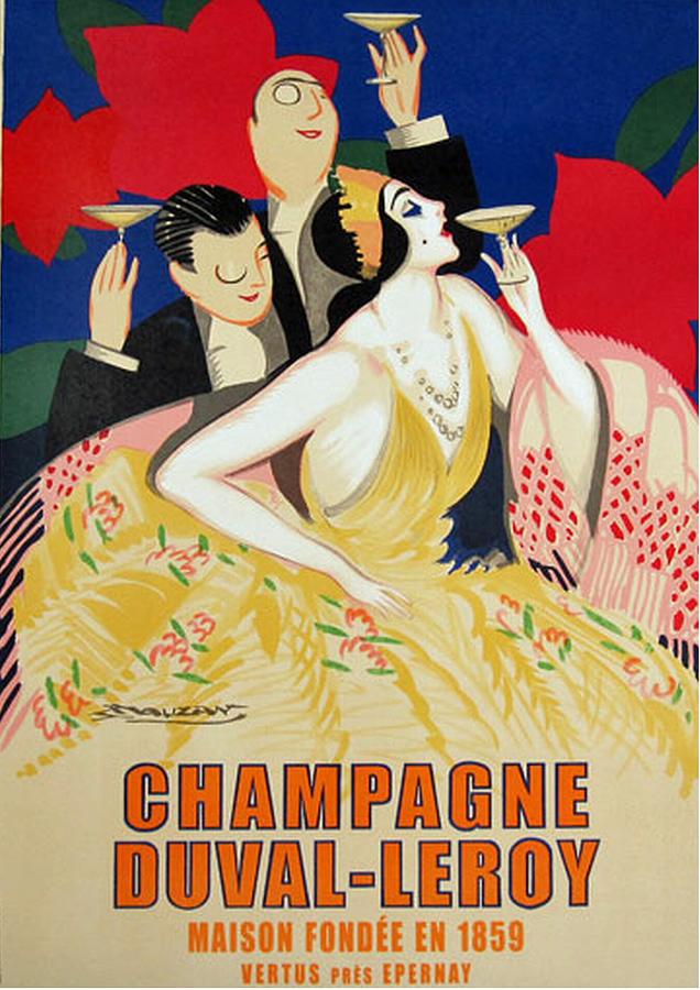 Champagne Duval Leroy Drawing by Vintage - Fine Art America