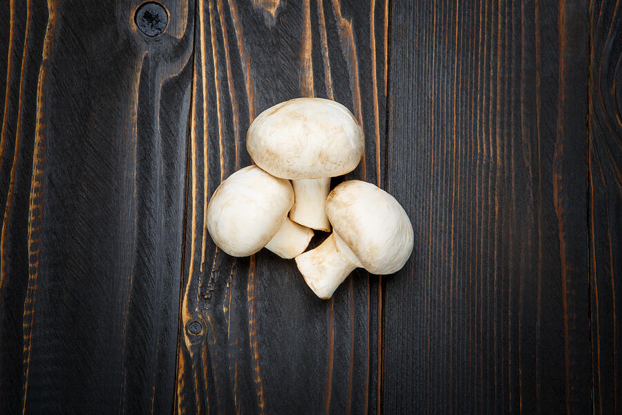 Champignon Mushroom On Wooden Background Photograph by Repinanatoly