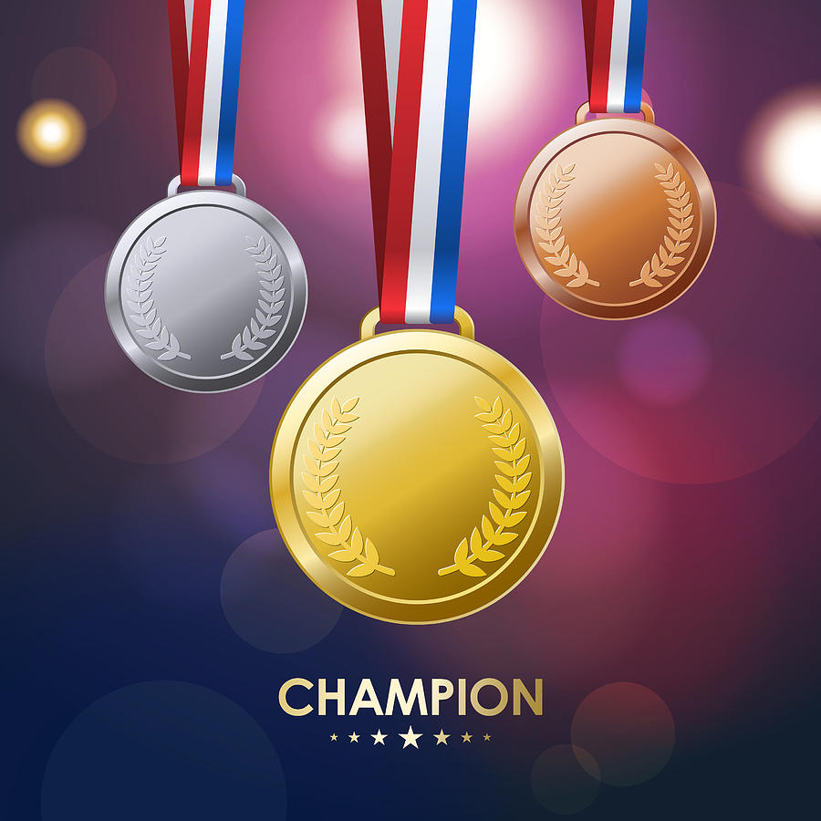 Champion Medals Drawing by Exxorian