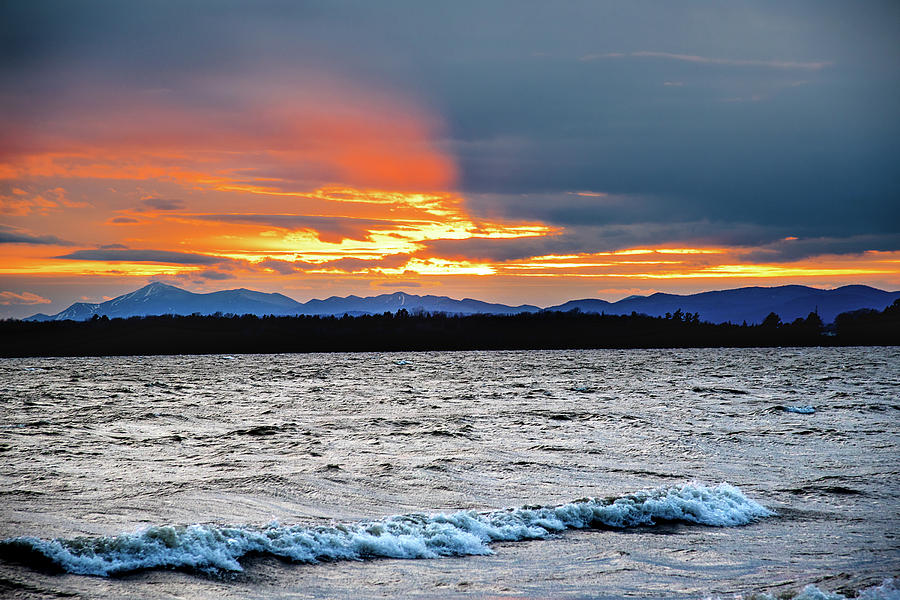 Champlain Sunset Photograph by Greg Fortier