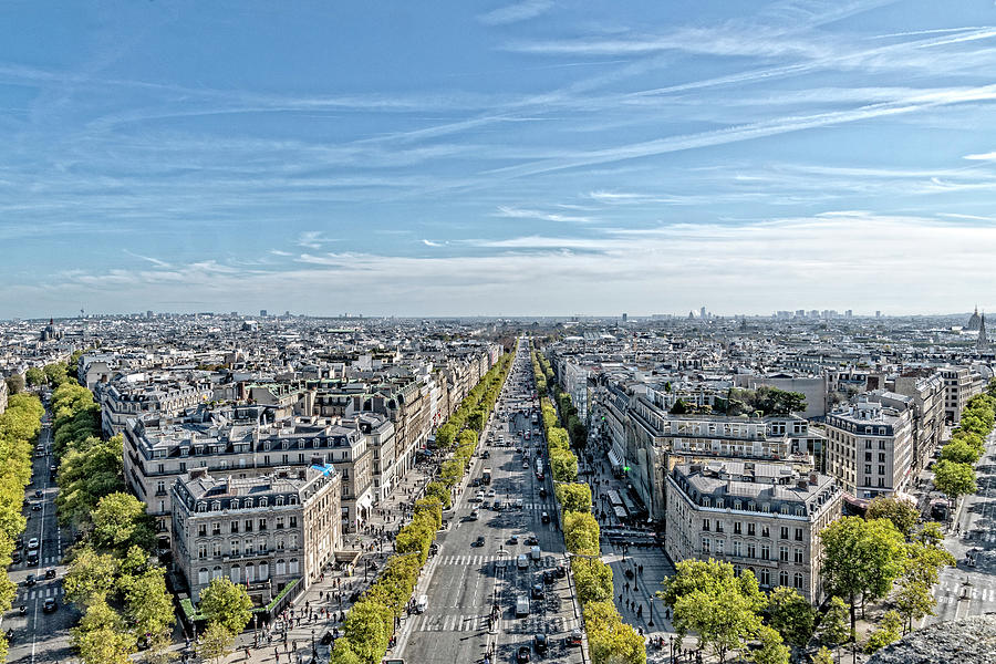 Champs Elysee from Arc de Triomphe, Paris Photograph by John Woods ...