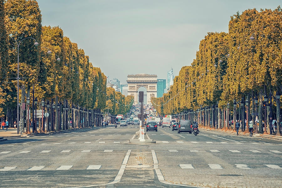 Champs-elysees Avenue Photograph